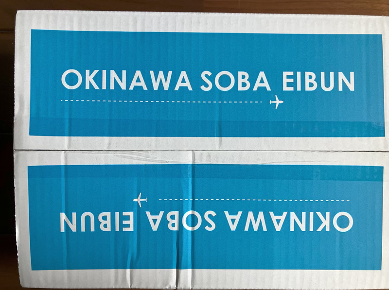 OKINAWA SOBA EIBUNの段ボール箱