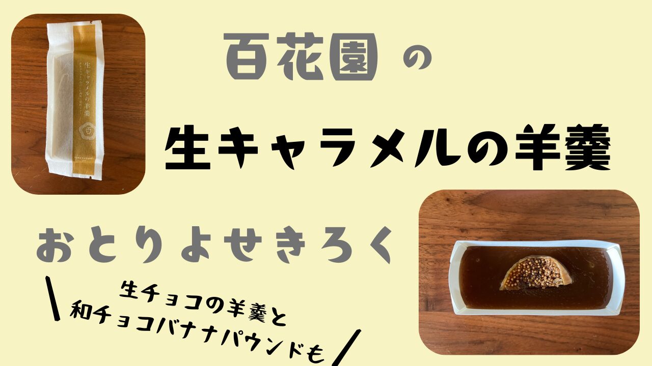 百花園の「生キャラメルの羊羹」をお取り寄せしてみた